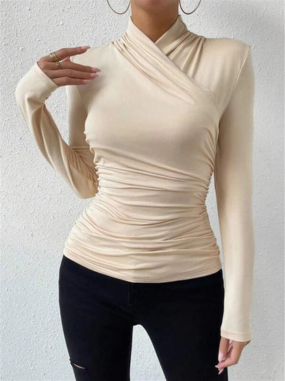 cross-over-collar-pleated-cinched-t-shirt-6102