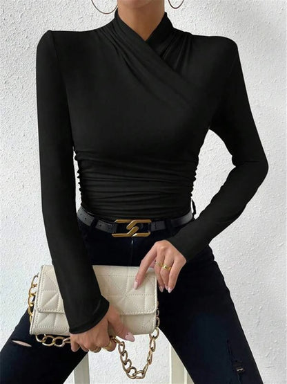 cross-over-collar-pleated-cinched-t-shirt-6102